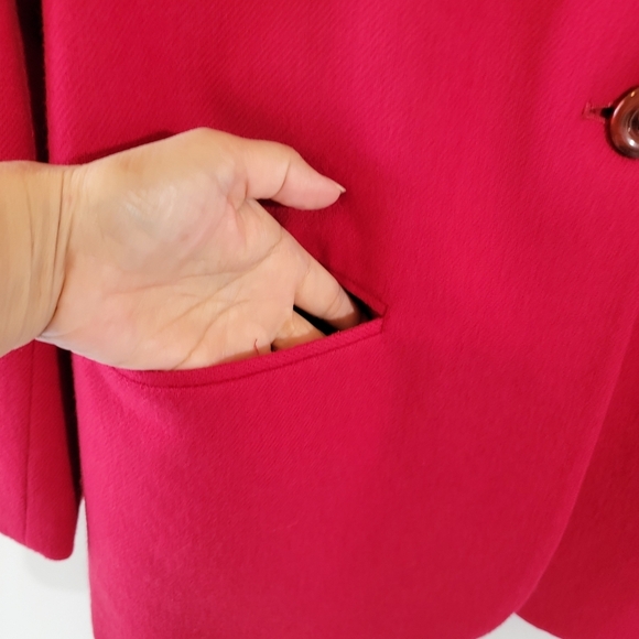 VTG SAG HARBOR 100% Wool Women's Blazer Sz 12 Single Breasted Office Career - Picture 5 of 12